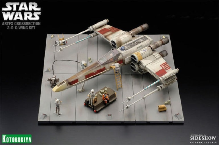 Vintage Kotobukiya ARTFX Star Wars T-65 X-Wing Fighter Cross-Section 3D – Kotobukiya ARTFX Premium Format Model (2008)