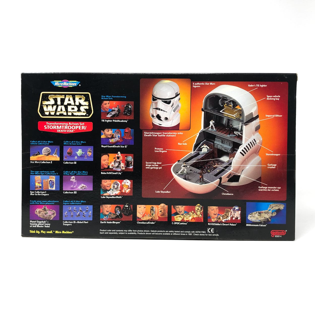Vintage Galoob Star Wars Modern Ships Transforming Playset - Stormtrooper / Death Star - Micro Machines Star Wars