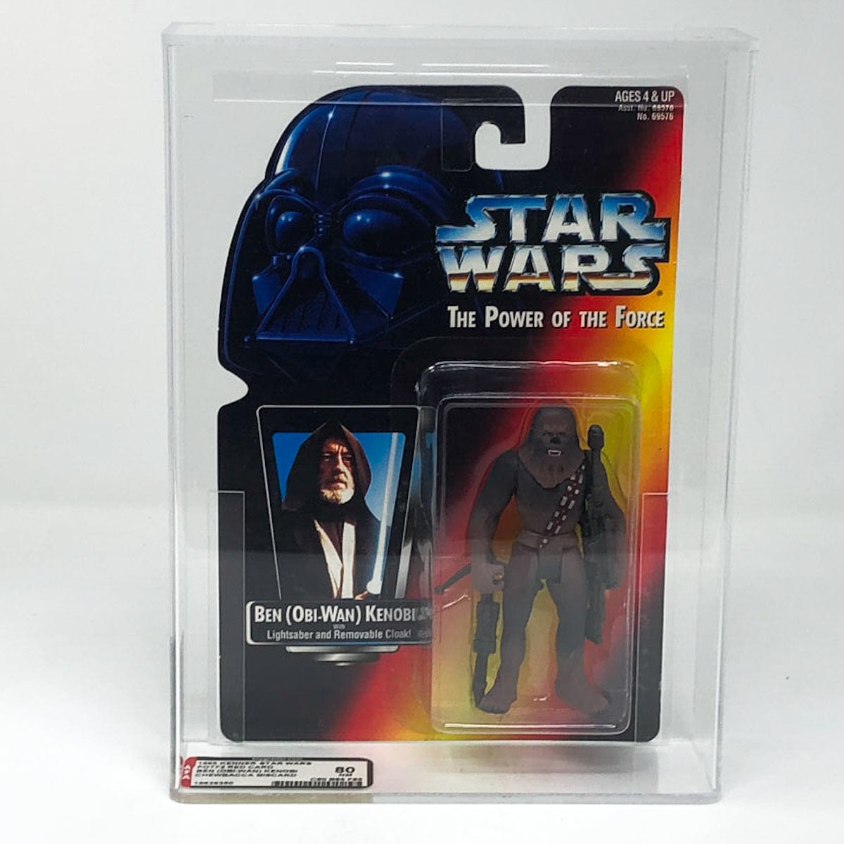 Ben (obi-Wan) Kenobi & Chewbacca ERROR AFA80- Hasbro Power of the
