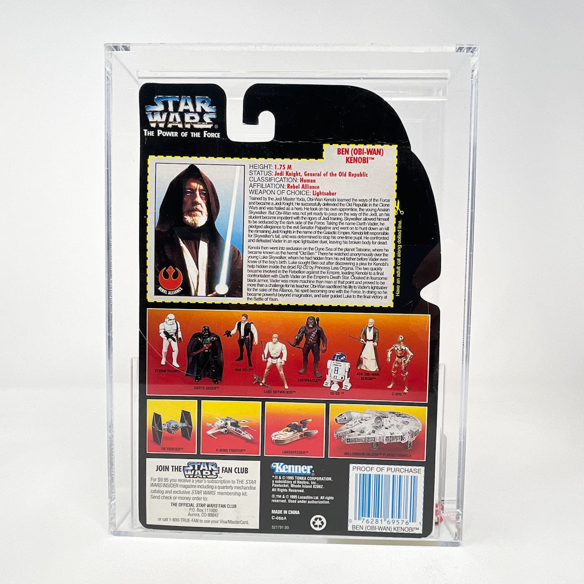 Vintage Hasbro Star Wars Mid MOC Ben (obi-Wan) Kenobi & Chewbacca ERROR AFA80- Hasbro Power of the Force 2 Star Wars Action Figure