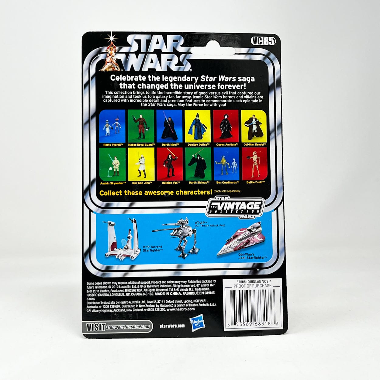 Vintage Hasbro Star Wars Modern MOC VC085 Quinlan Vos The Vintage Collection Hasbro Star Wars