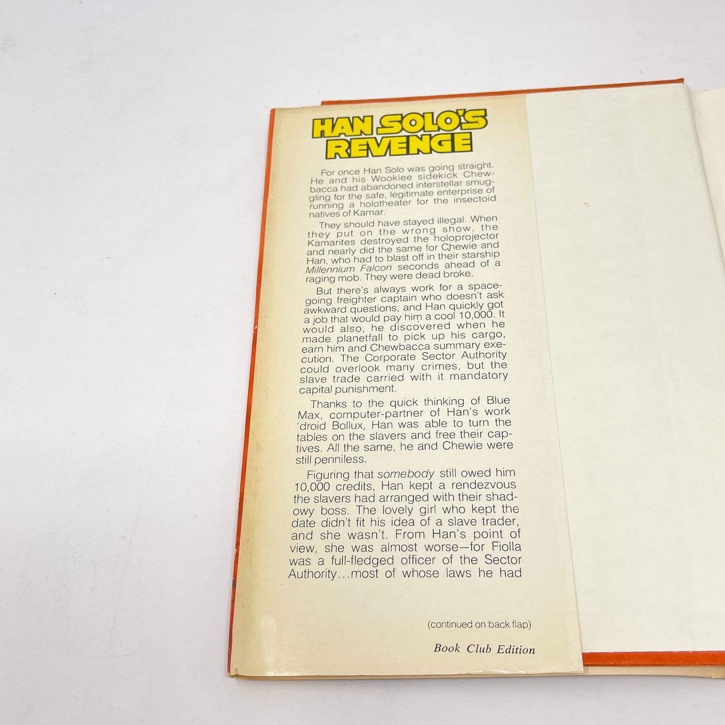 Vintage Book Club Star Wars Non-Toy Han Solo Books - Trilogy in Hardcover (1979)