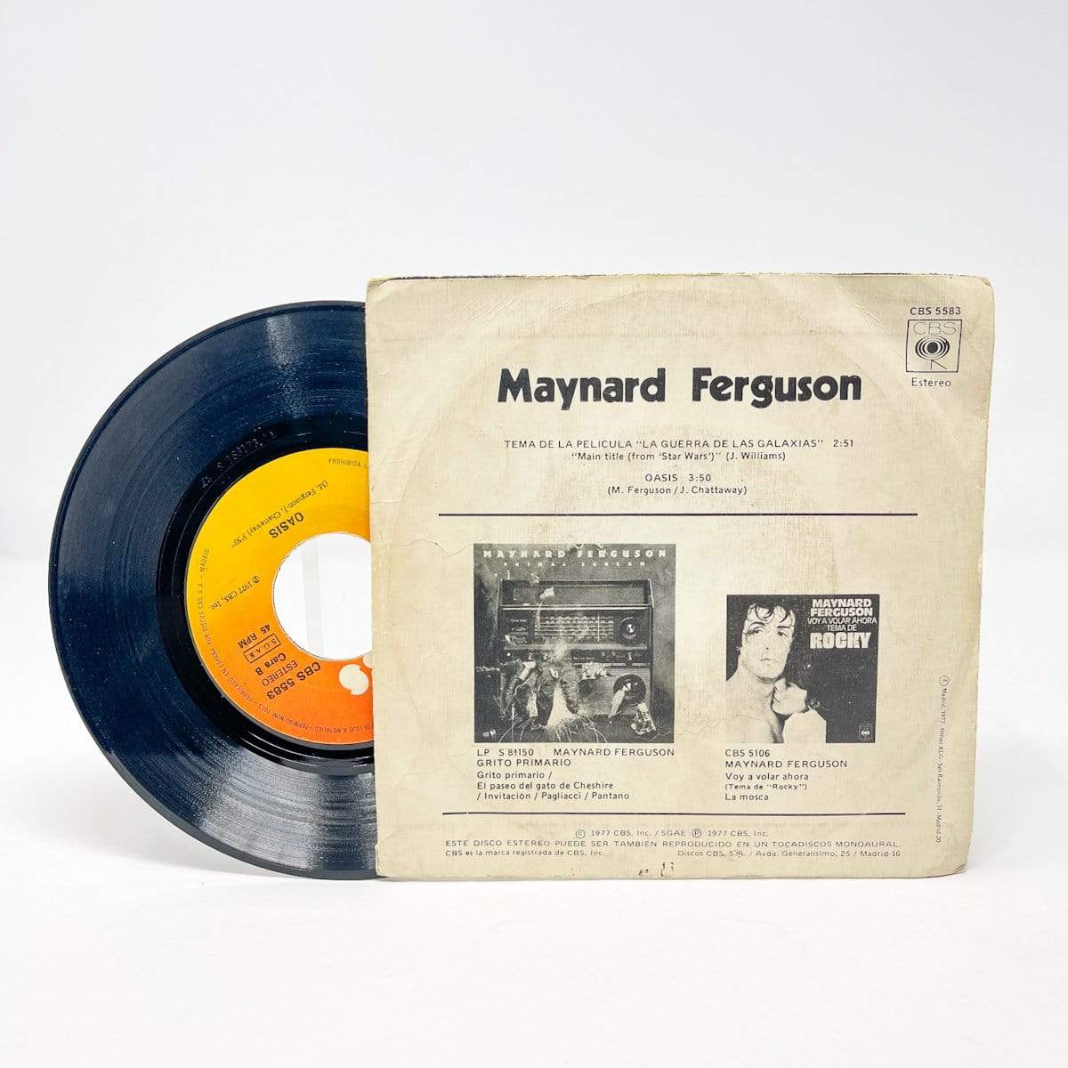 Vintage Buena Vista Star Wars Non-Toy La Guerra de las Galaxias Record Single - Spain (1977)