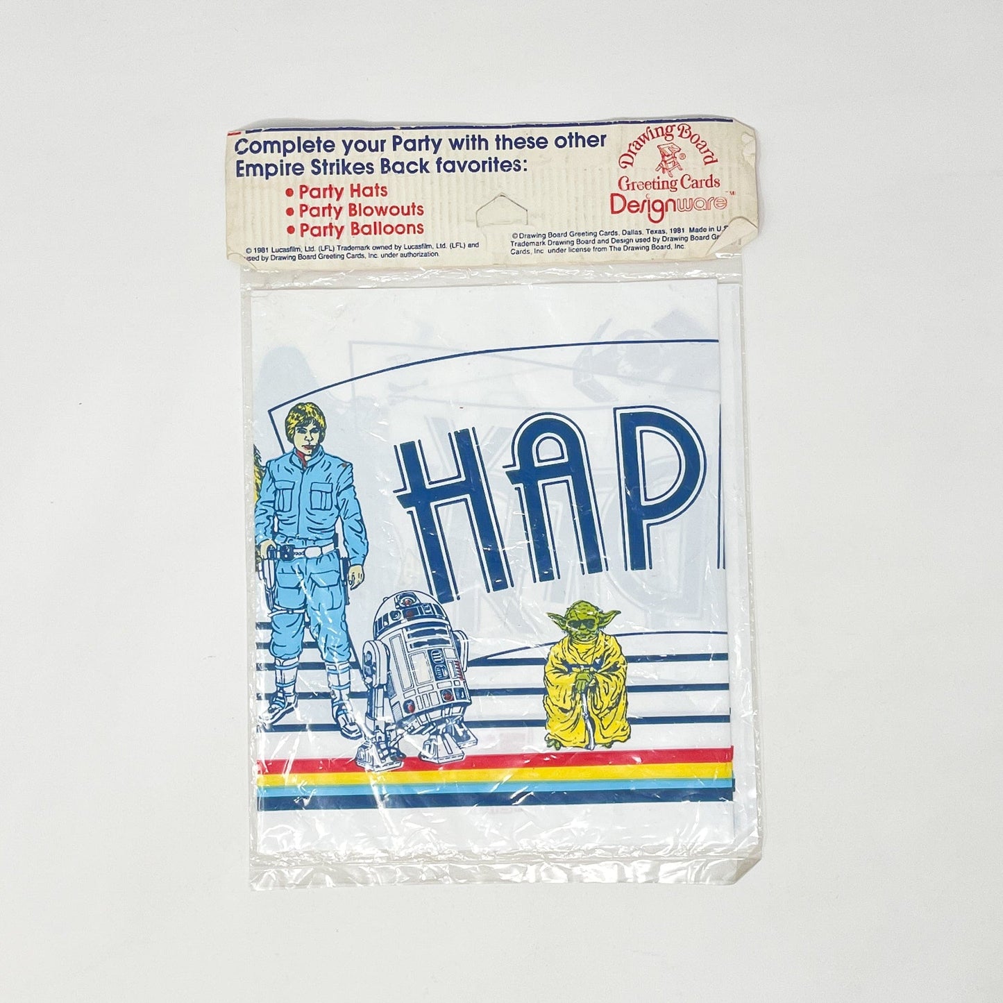 Vintage Drawing Board Star Wars Non-Toy Empire Strikes Back Birthday Banner - Sealed