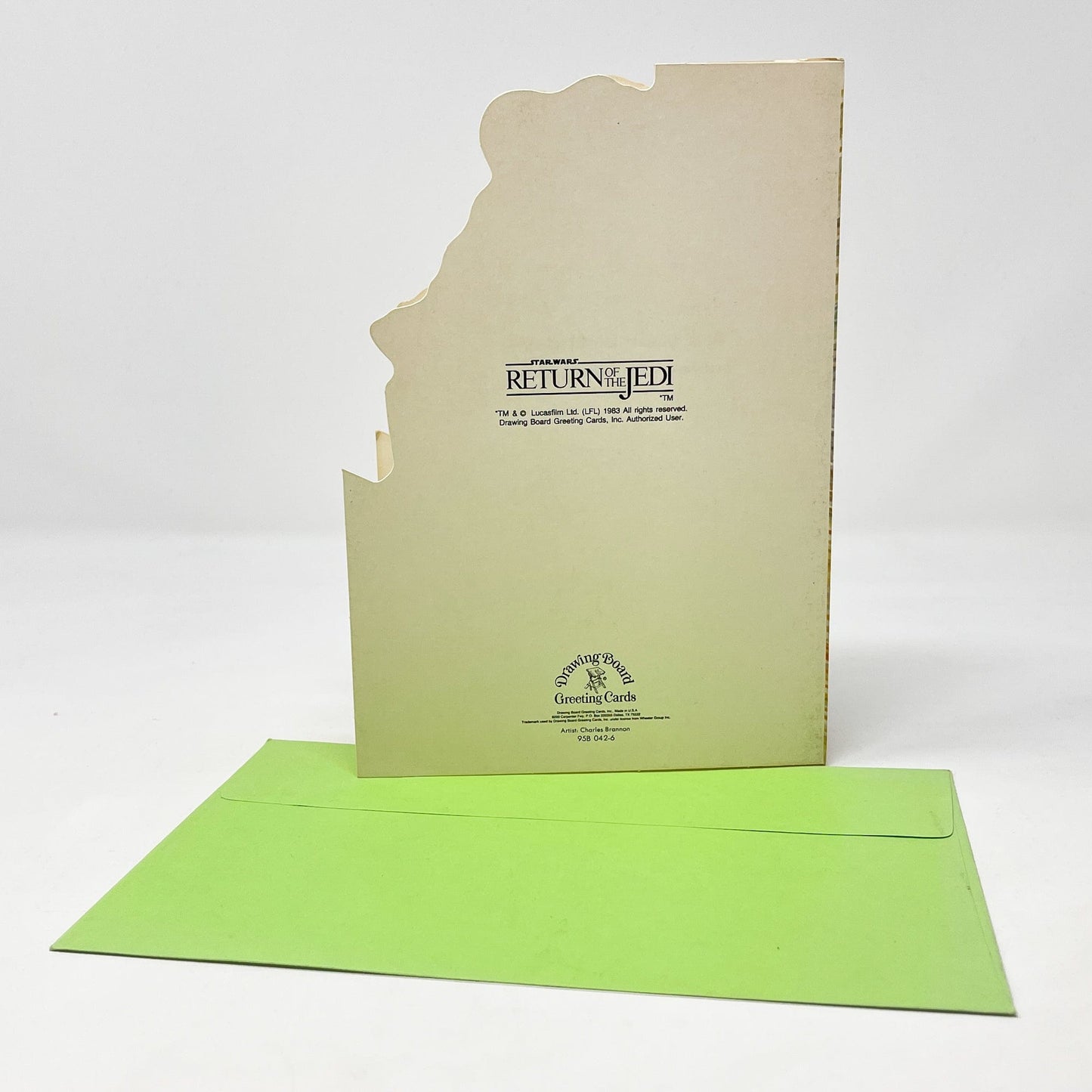 Vintage Drawing Board Star Wars Non-Toy Luke & Leia Speeder Bike Greeting Card w/ Envelope - 1983