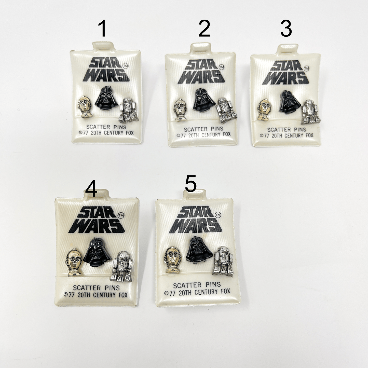 Vintage Factors Star Wars Non-Toy Star Wars Scatter Pins - Factors 1977