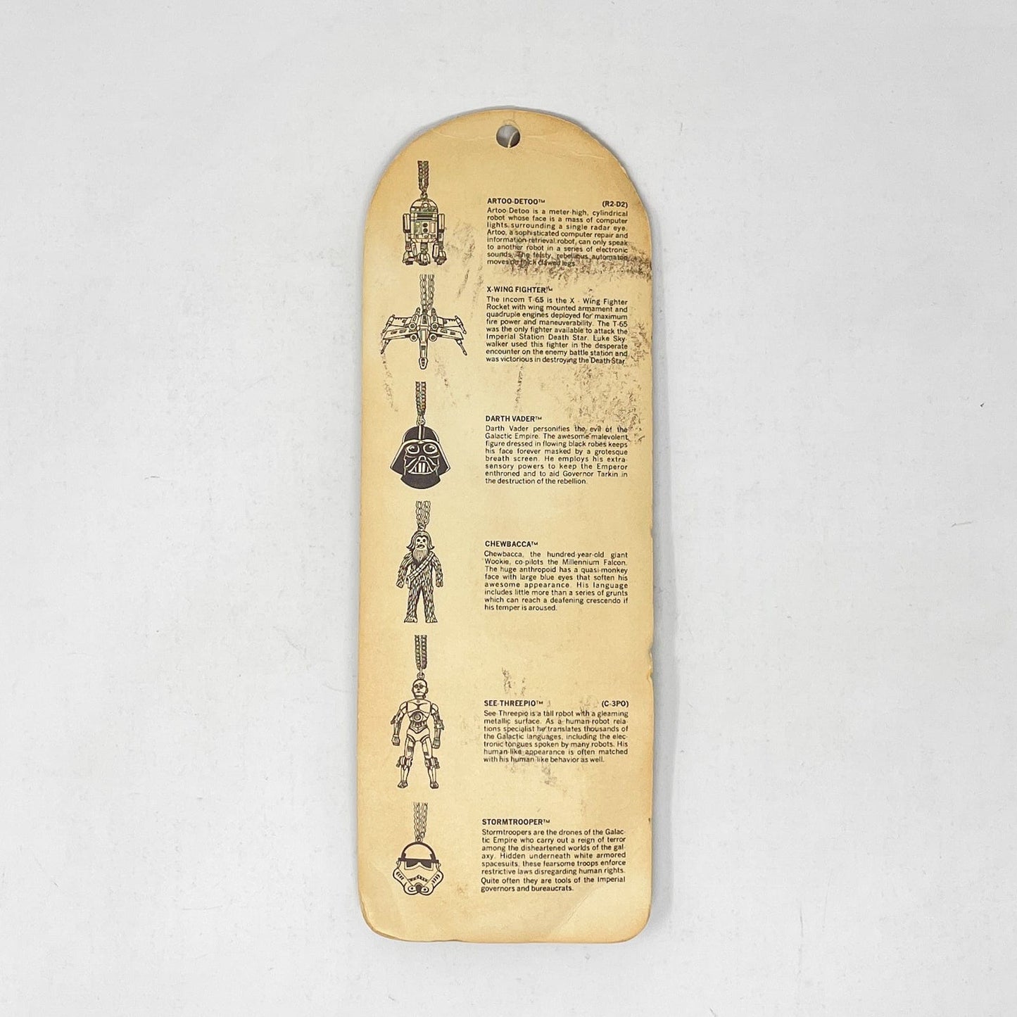 Vintage Factors Star Wars Non-Toy Stormtrooper Necklace - MIB Factors 1977