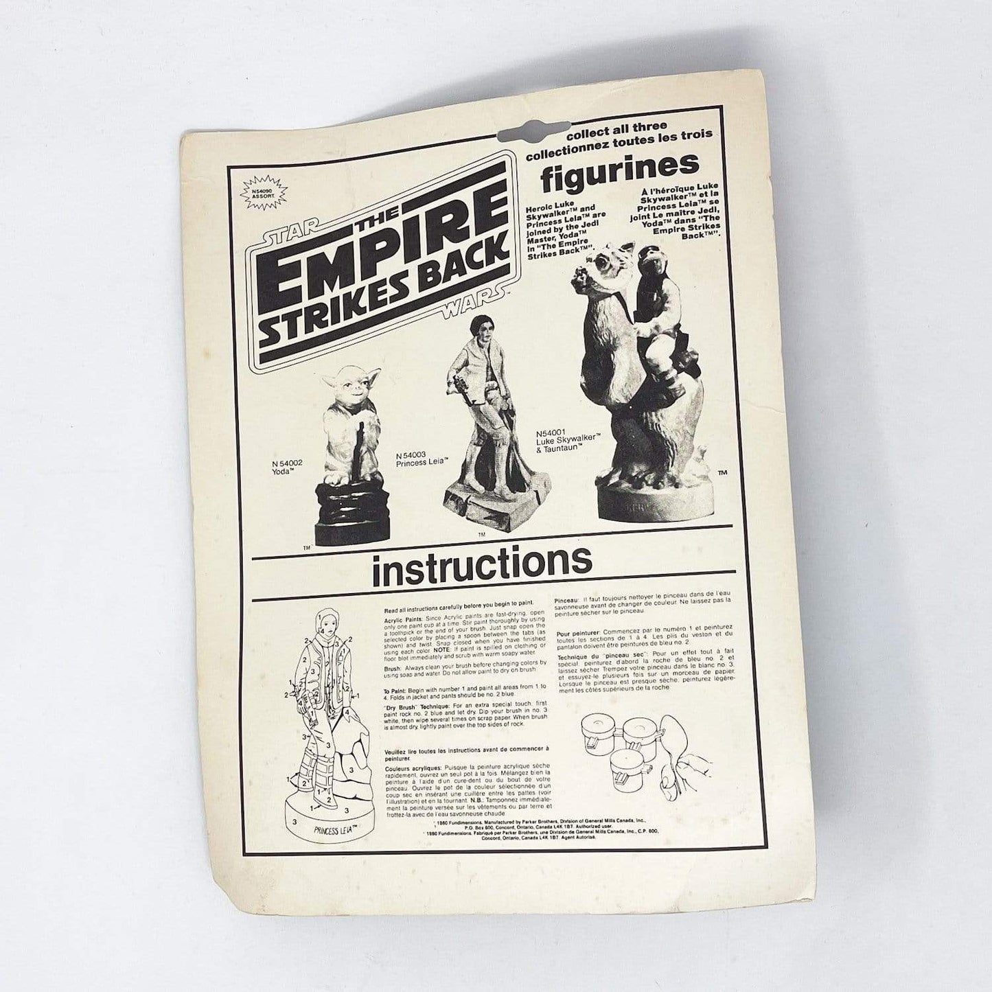 Vintage Fundimensions Star Wars Non-Toy Leia Craft Master Paint by Numbers Figurine - Canadian (1980)