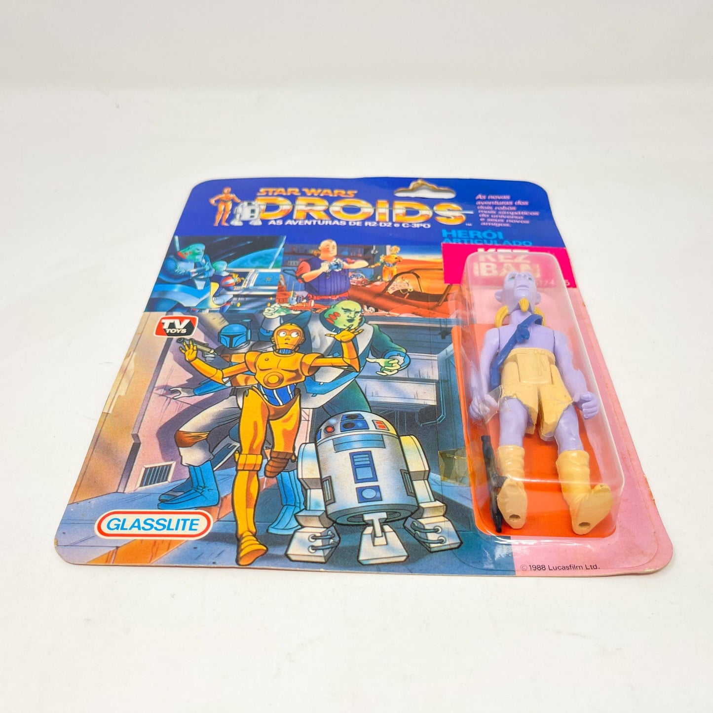Vintage Kenner Star Wars MOC Kez Iban GLASSLITE DROIDS - Mint on Card