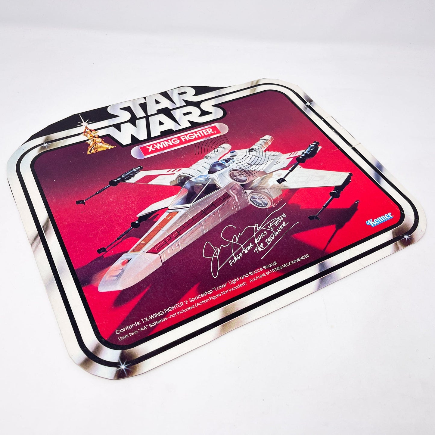 Vintage Kenner Star Wars Paper Swearingen Autographed X-Wing Box Front