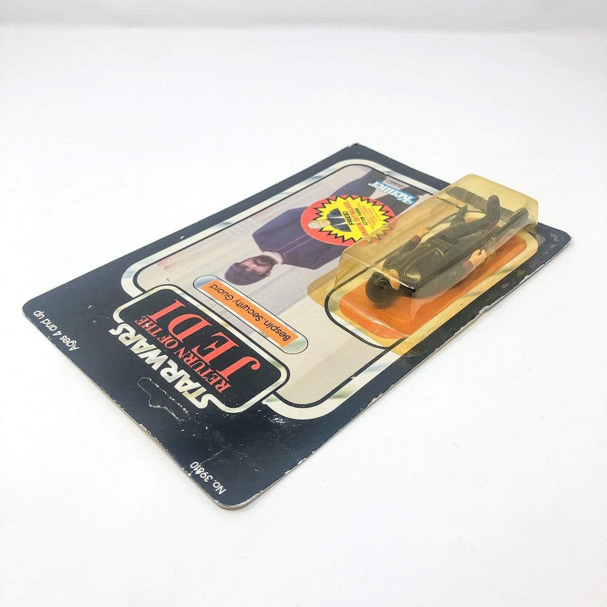 Vintage Kenner Star Wars Toy Bespin Guard (White) ROTJ 77B Back - Mint on Card