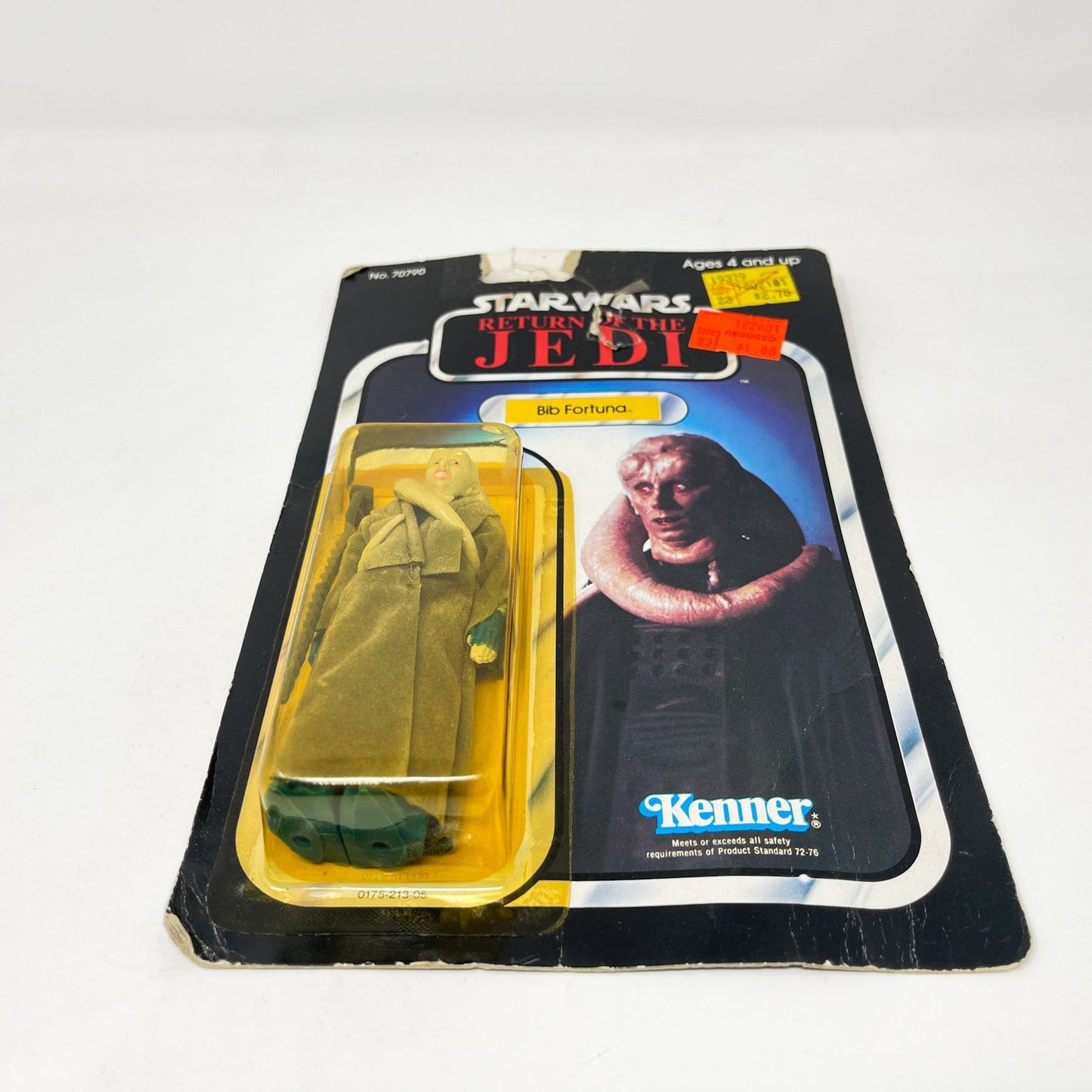 Vintage Kenner Star Wars Toy Bib Fortuna ROTJ 77A-back - Mint on Card
