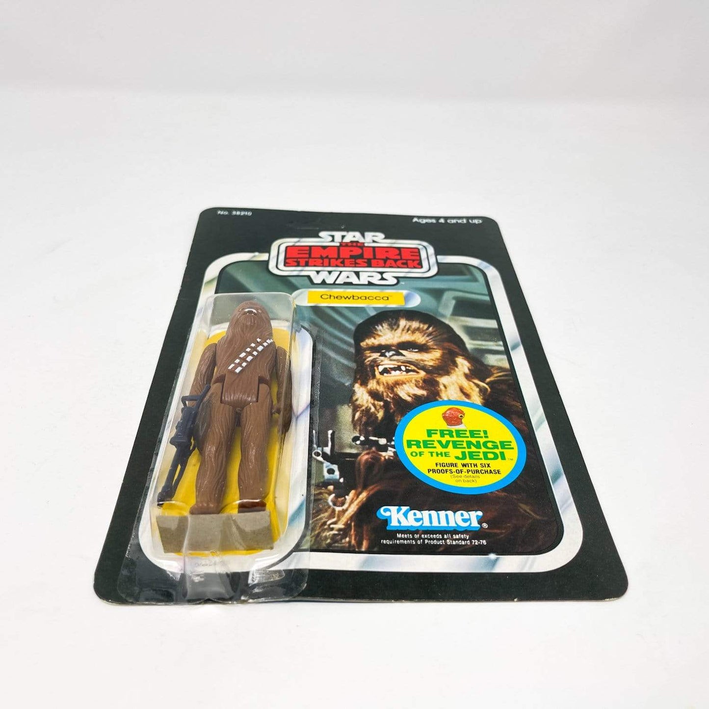 Vintage Kenner Star Wars Toy Chewbacca Kenner ESB 48C-back - Mint on Card