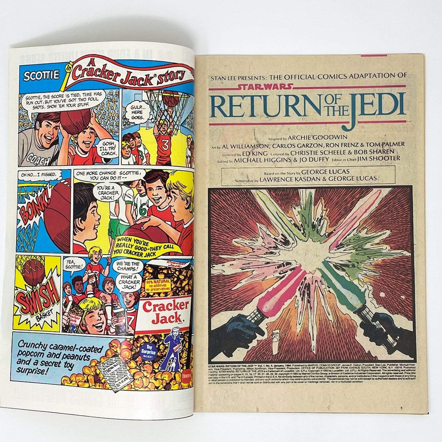 Vintage Marvel Star Wars Non-Toy Marvel Return of the Jedi Comics #1 to #4 - Movie Adaptation (1983)