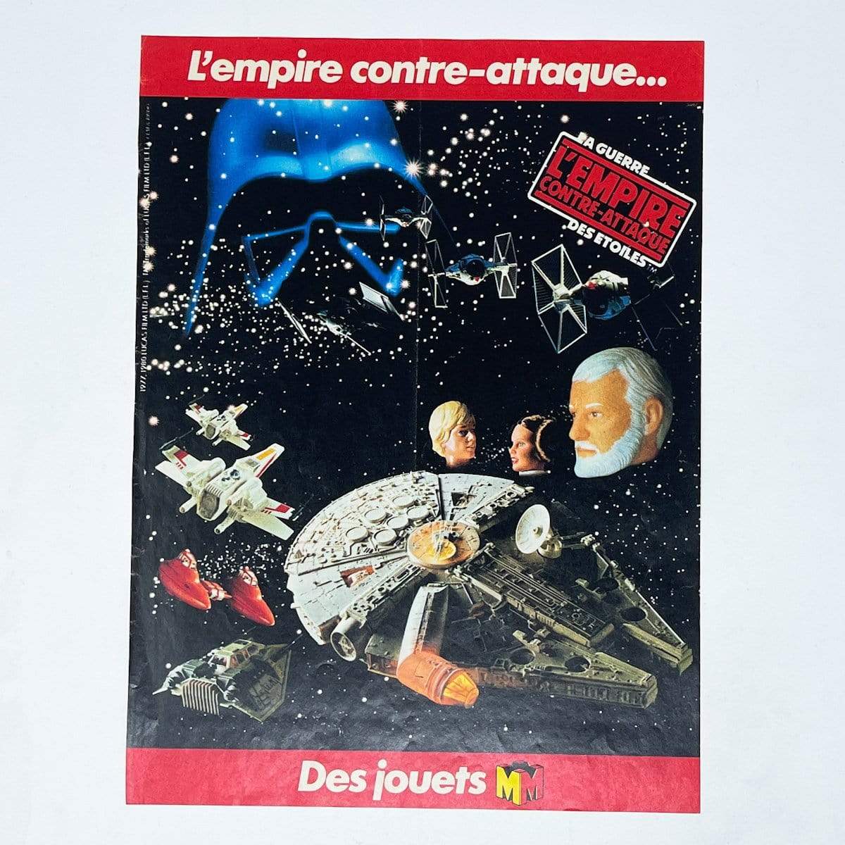 Vintage Meccano Star Wars Ads Meccano ESB Floating Heads Print Ad - France (1980)