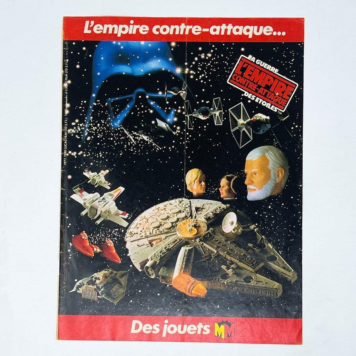 Vintage Meccano Star Wars Ads Meccano ESB Floating Heads Print Ad - France (1980)