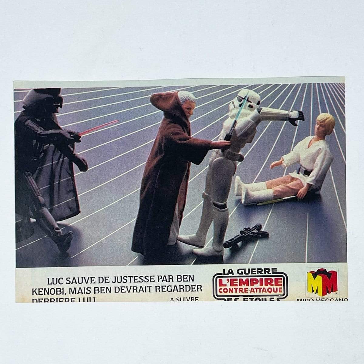 Vintage Meccano Star Wars Ads Meccano ESB Story Print Ad - Ben vs Stormy - France (1980)