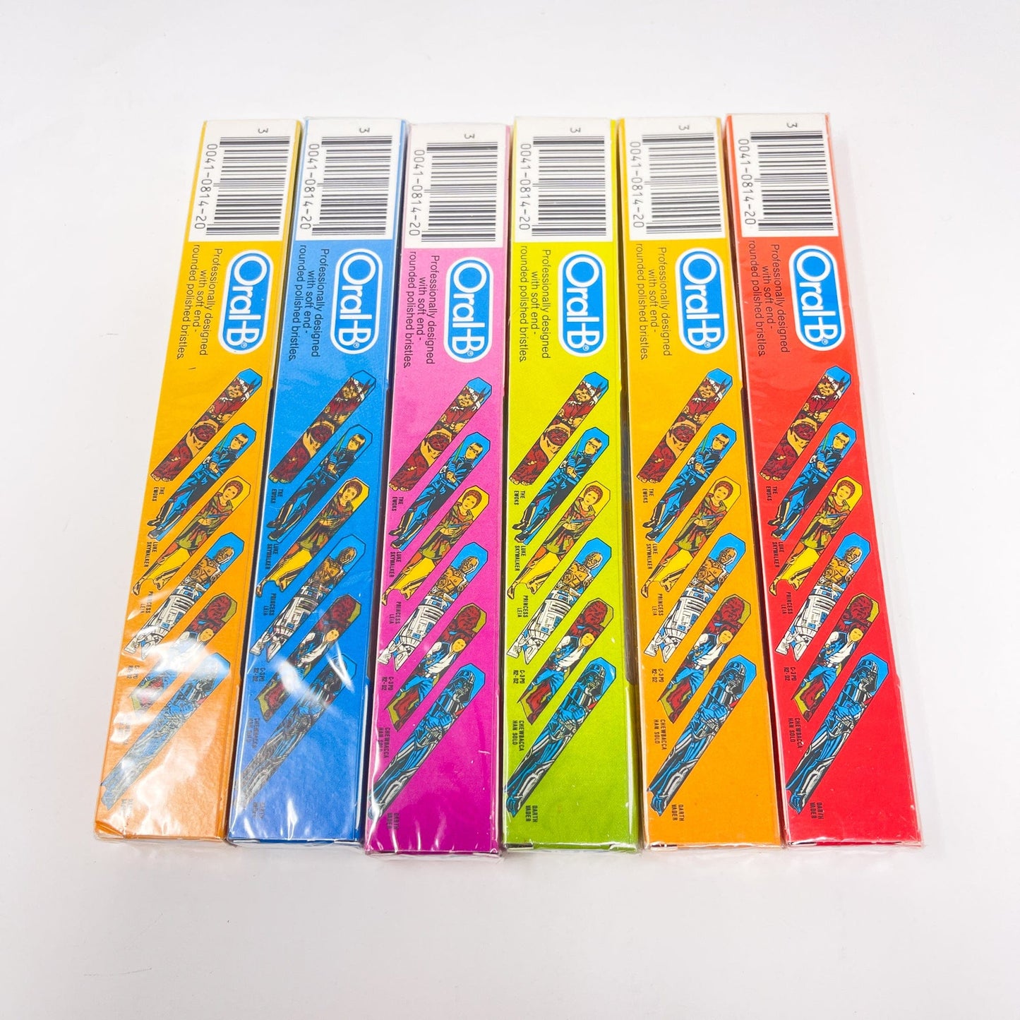 Vintage Oral-B Star Wars Non-Toy Set of 6 Sealed Oral-B Toothbrushes