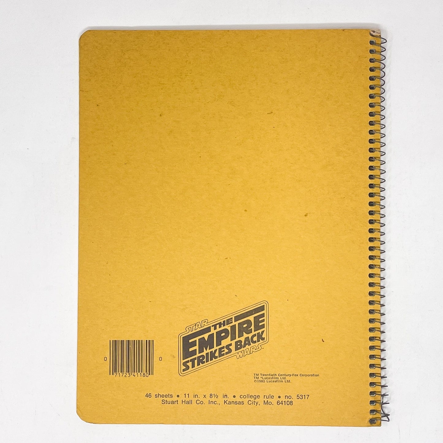 Vintage Stuart Hall Star Wars Non-Toy C-3PO & R2-D2 ESB Spiral Notebook - Unused