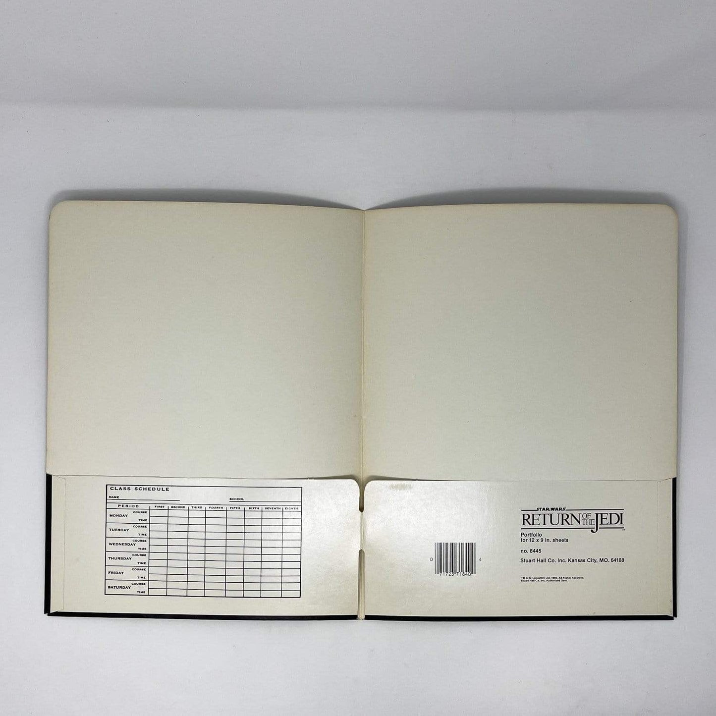 Vintage Stuart Hall Star Wars Non-Toy ROTJ B-Wing School Portfolio (1983)