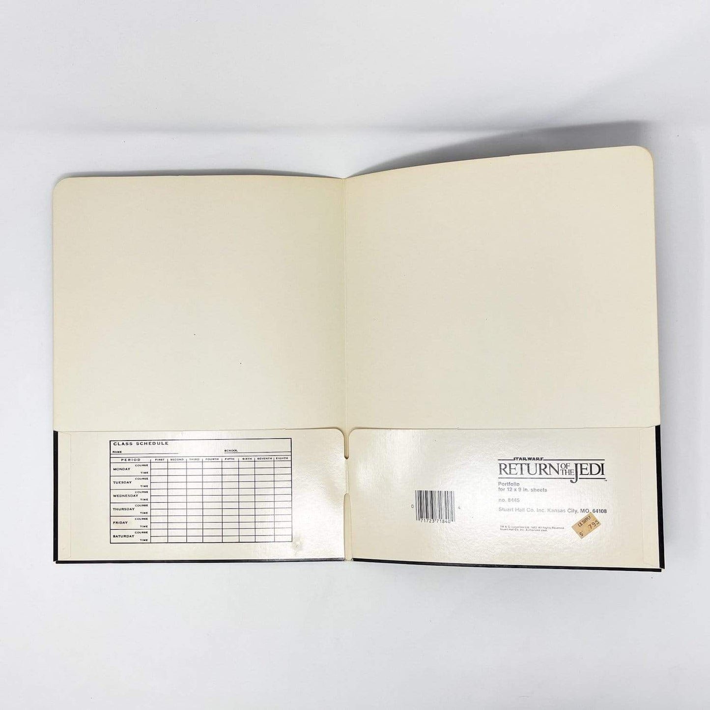 Vintage Stuart Hall Star Wars Non-Toy ROTJ Max Rebo Portfolio (1983)