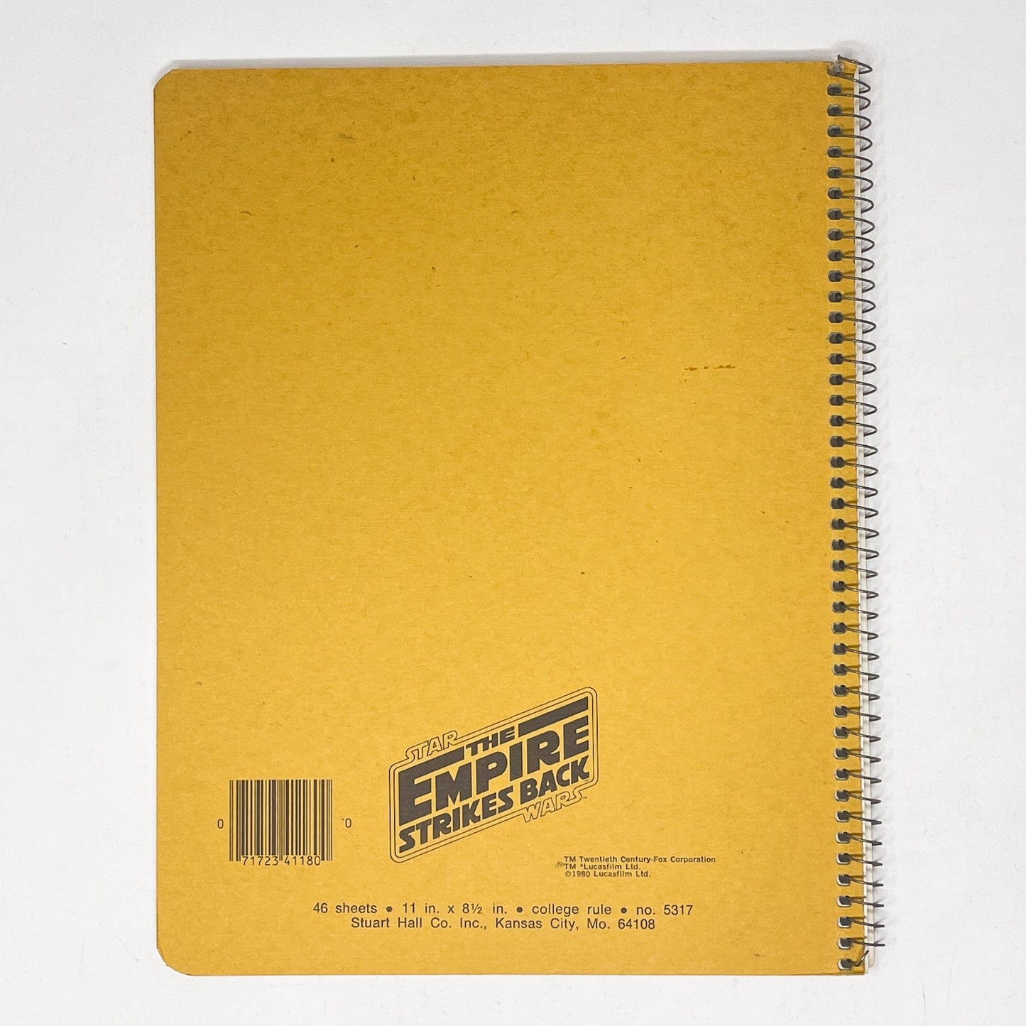 Vintage Stuart Hall Star Wars Non-Toy Star Destroyer ESB Spiral Notebook - Unused