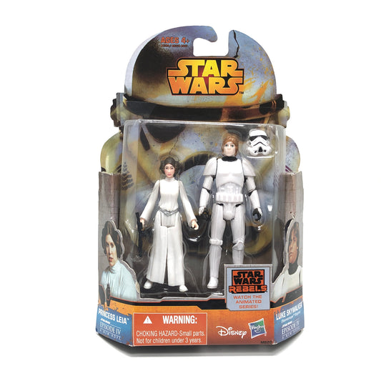 Princess Leia & Luke Skywalker (Stormtrooper Disguise) MS20 - Hasbro 2015 Rebels Mission Series 3.75" Star Wars Action Figure 2 Pack