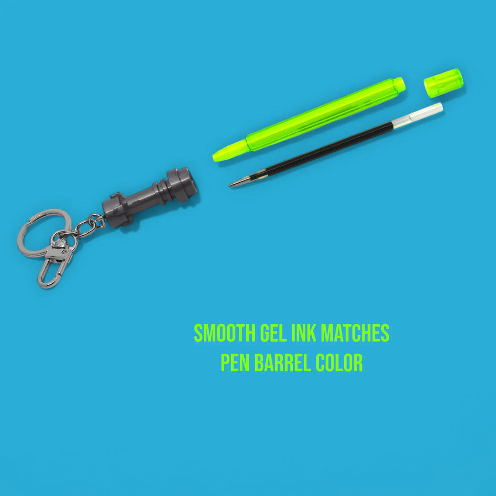 LEGO Star Wars Green Lightsaber Gel Pens with Keychain Clip