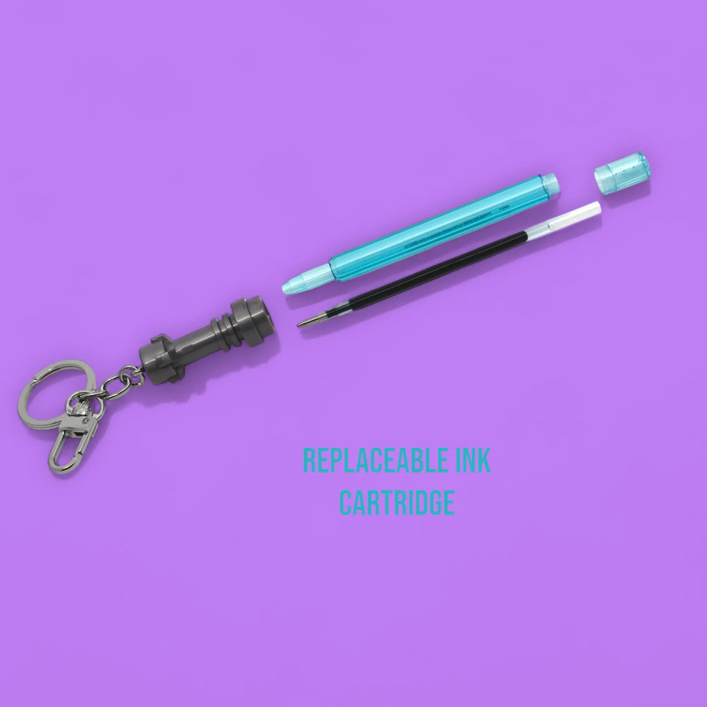 LEGO Star Wars Blue Lightsaber Gel Pens with Keychain Clip