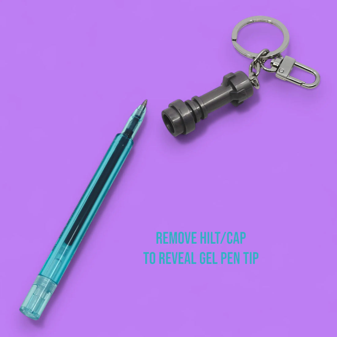 LEGO Star Wars Blue Lightsaber Gel Pens with Keychain Clip