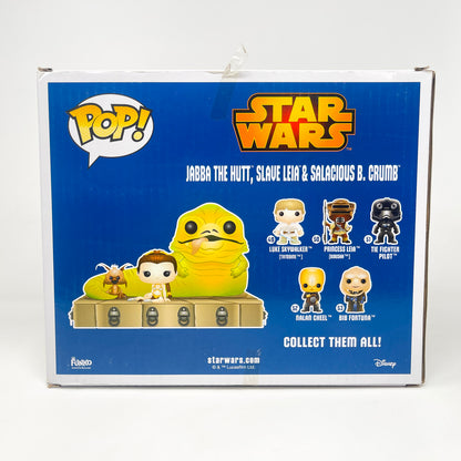 Jabba the Hutt, Slave Leia & Salacious B. Crumb (3-Pack) - Funko POP (Blue Box) Star Wars Bobble-Heads