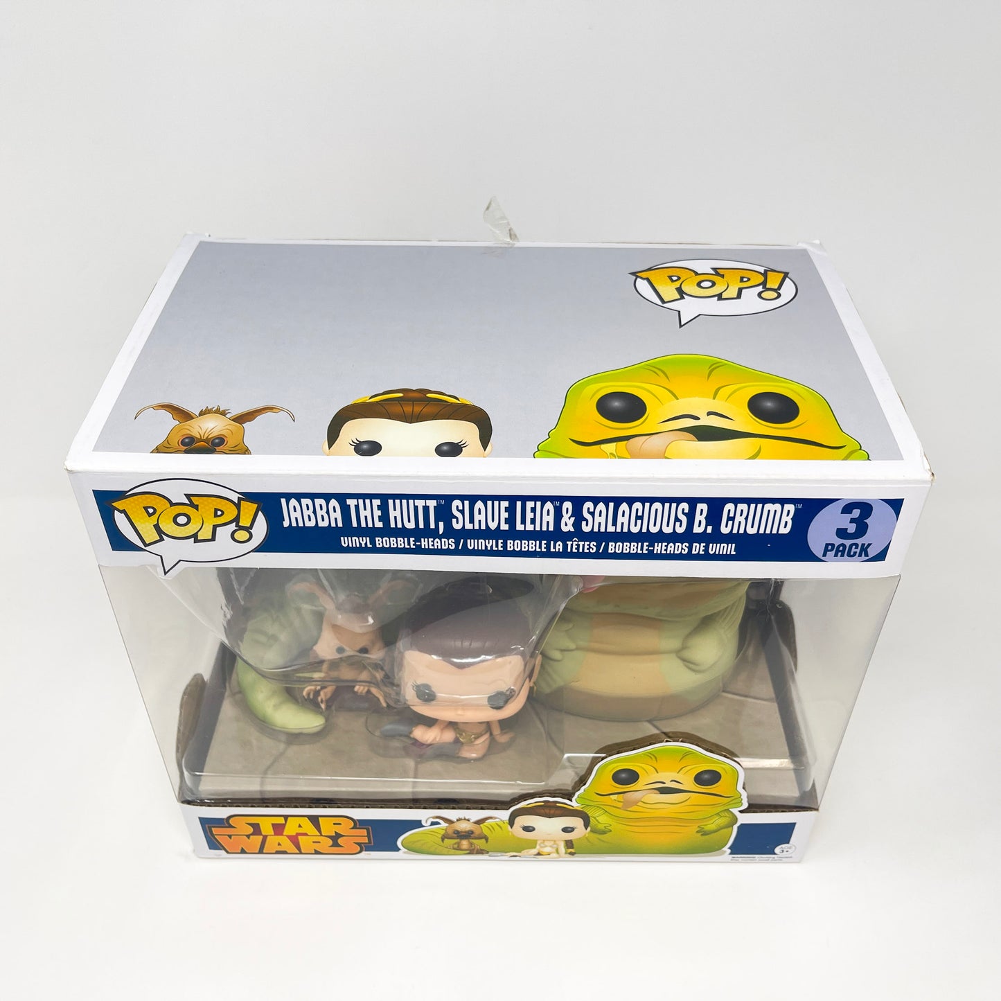 Jabba the Hutt, Slave Leia & Salacious B. Crumb (3-Pack) - Funko POP (Blue Box) Star Wars Bobble-Heads