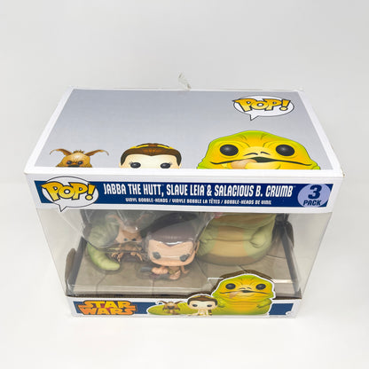 Jabba the Hutt, Slave Leia & Salacious B. Crumb (3-Pack) - Funko POP (Blue Box) Star Wars Bobble-Heads