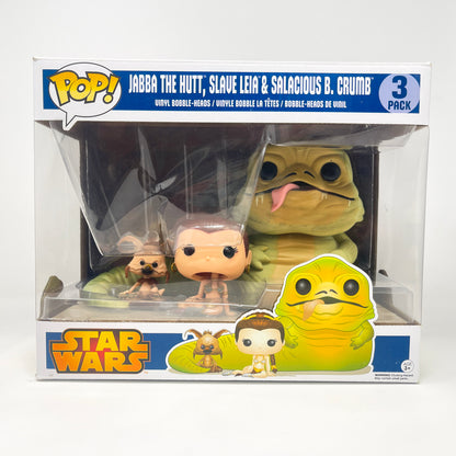 Jabba the Hutt, Slave Leia & Salacious B. Crumb (3-Pack) - Funko POP (Blue Box) Star Wars Bobble-Heads