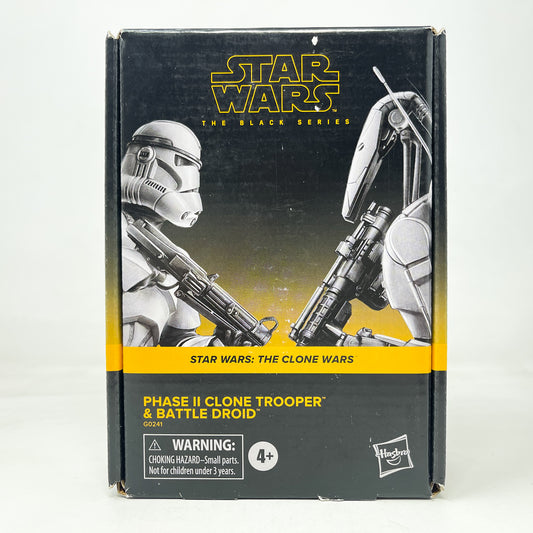 Phase II Clone Trooper & Battle Droid 2-pack - Hasbro Black Series (2024)