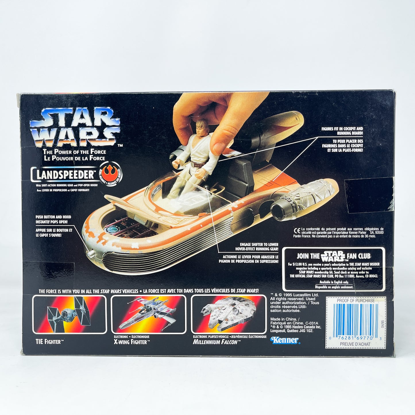Landspeeder (1995) - Kenner Power of the Force (Canadian Box) Star Was Vehicle - MIOP