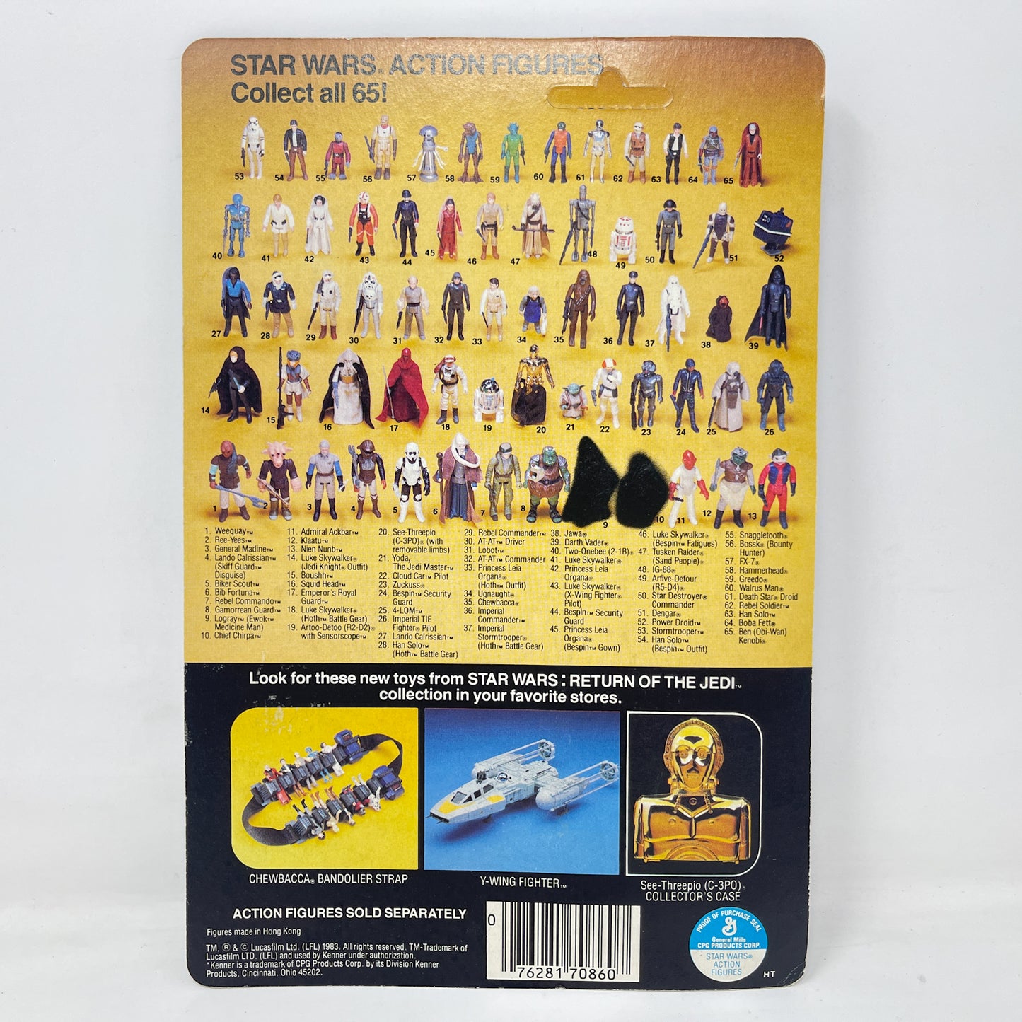 Luke Skywalker Jedi Kinight  65A Back - Mint on Card - Vintage Kenner (1983)