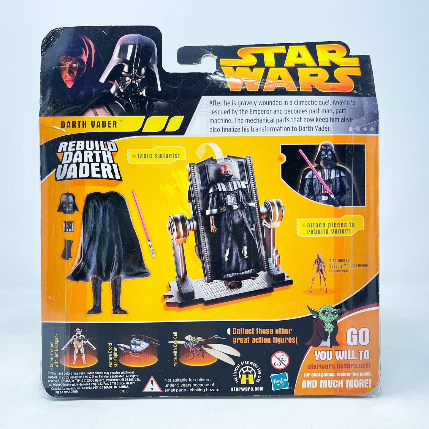 Rebuild Darth Vader 2/ Operating Table (ROTS) - Hasbro 2005 3.75" Star Wars Action Figure