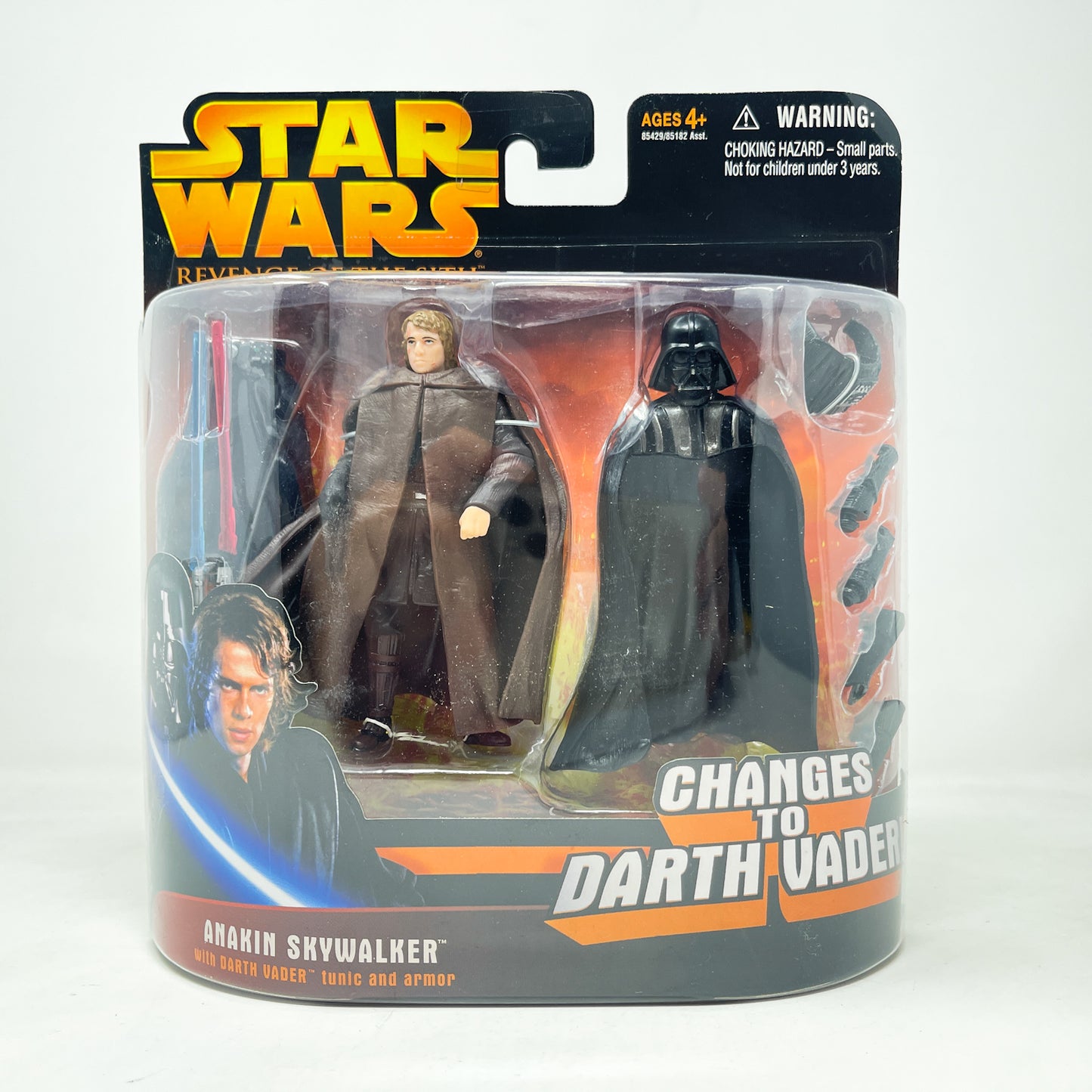 Anakin w/ Darth Vader Tunic & Armor (ROTS) - Hasbro 2005 3.75" Star Wars Action Figure