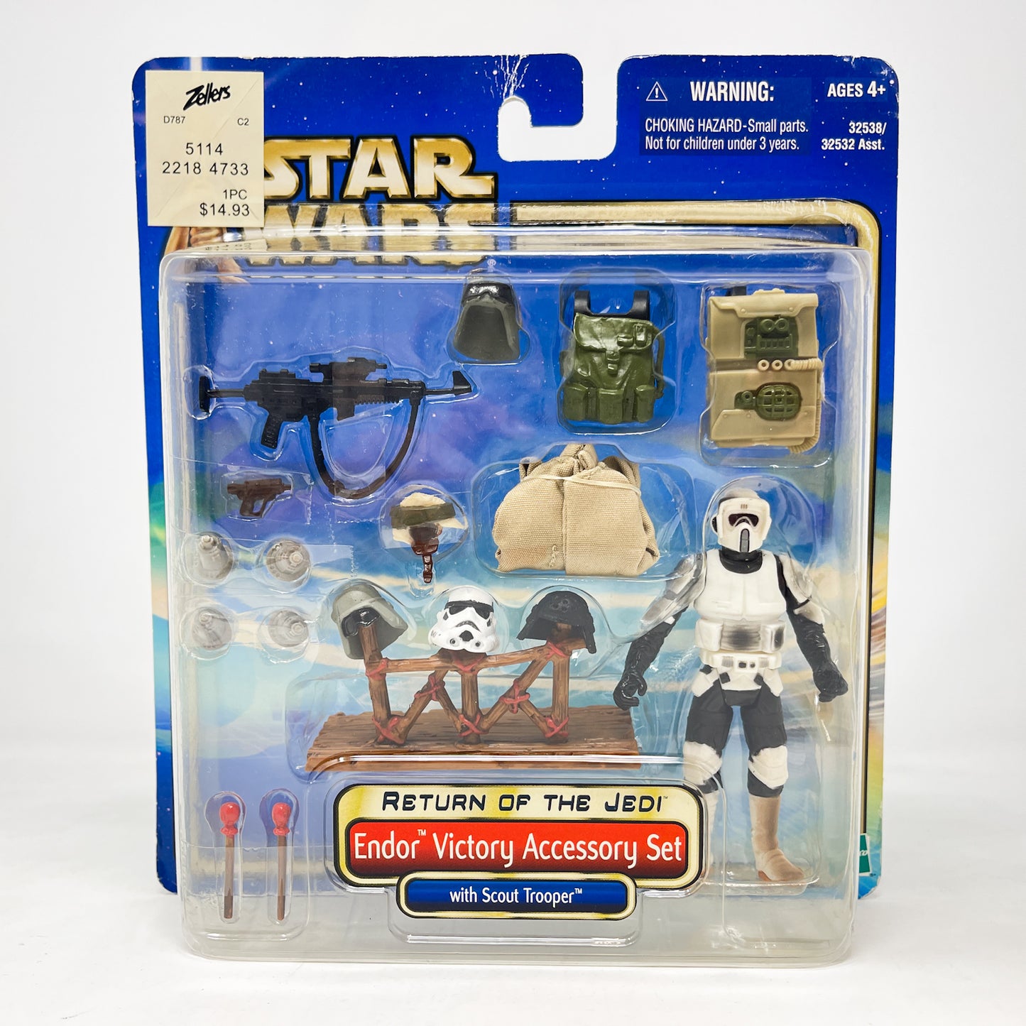 Endor Victory Accessory Set w/ Scout Trooper Deluxe - Hasbro SAGA Series 3.75" (2002)