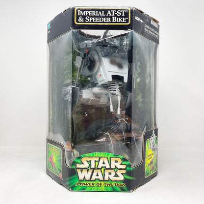 Imperial AT-ST and Speeder Bike – Hasbro Star Wars Power of the Jedi POTJ (2001)