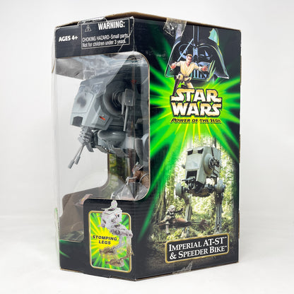Imperial AT-ST and Speeder Bike – Hasbro Star Wars Power of the Jedi POTJ (2001)