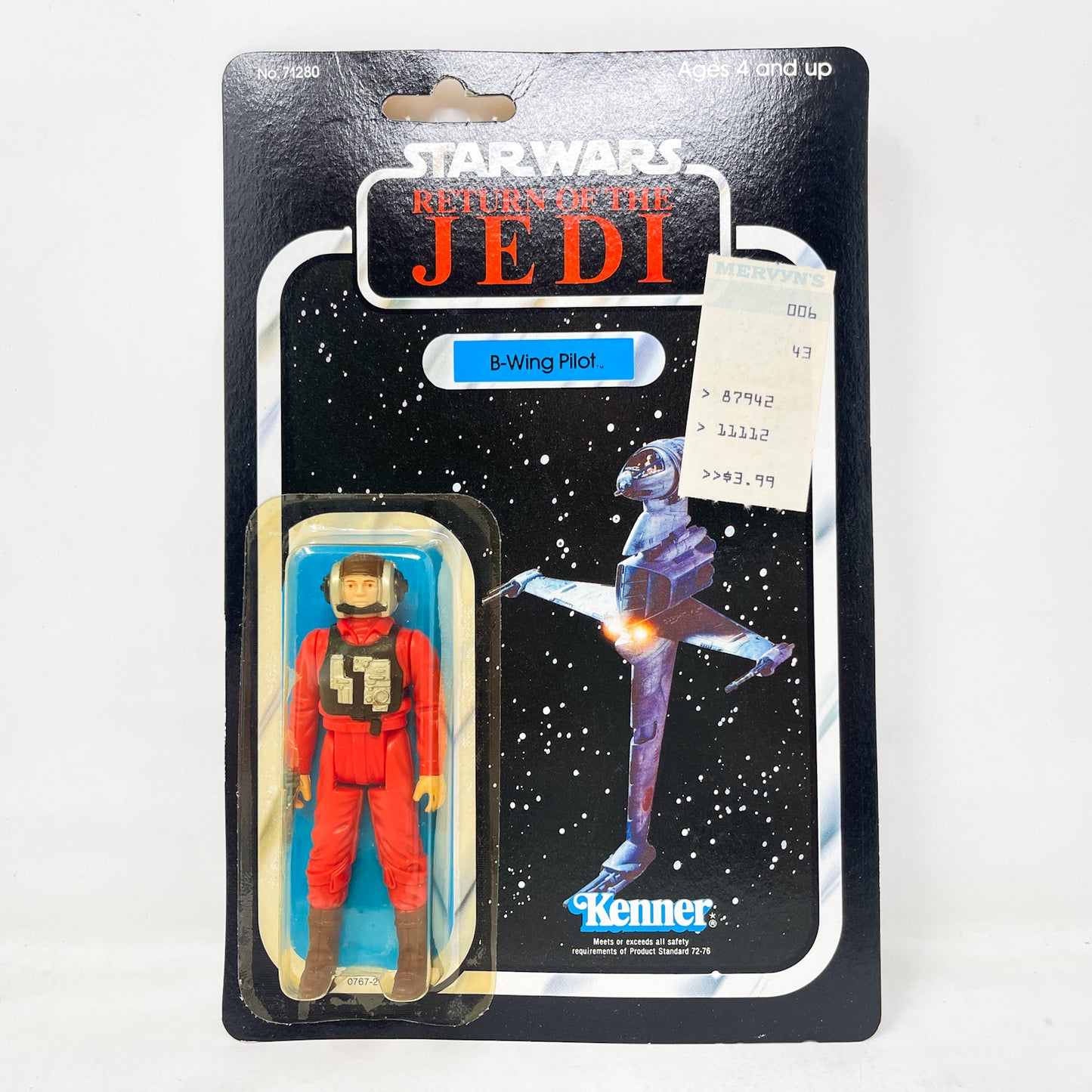 B-Wing Pilot ROTJ 77A Back - Mint on Card