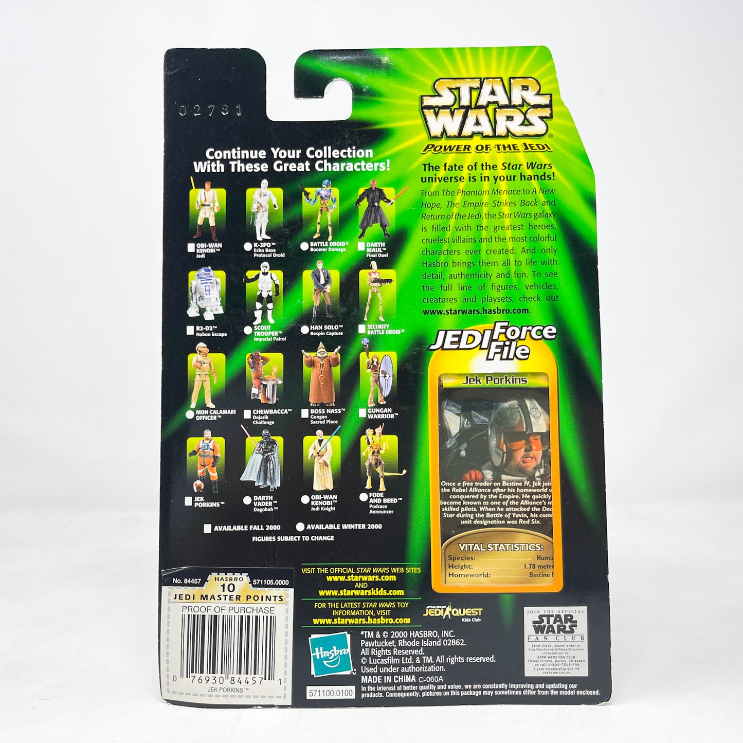 Jek Porkins (X-Wing Pilot) - Hasbro Power of the Jedi POTJ (2000)