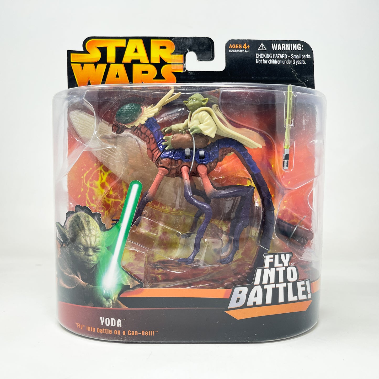 Yoda Fly Into Battle Deluxe Figure - Hasbro ROTS 2005