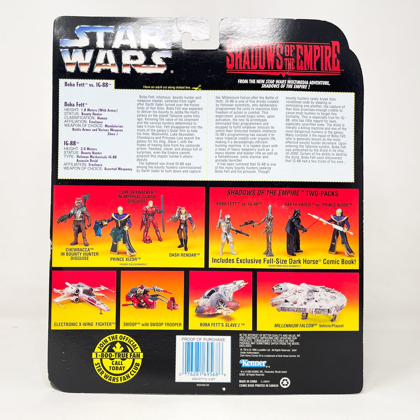 Boba Fett vs. IG-88 - Shadows of The Empire - Hasbro 1996 POTF2 Darkhorse Comic Action Figure 2-Pack