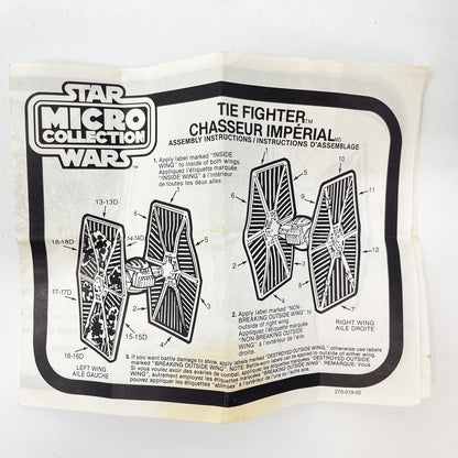 Micro Collection TIE Fighter - Canadian Box - Vintage Kenner (1982)