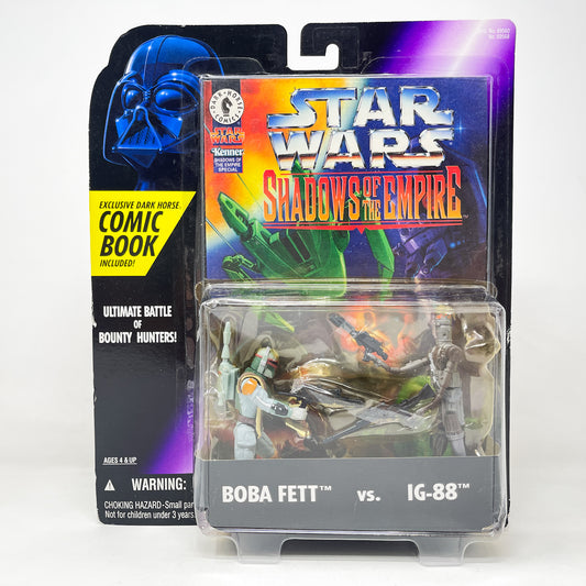 Boba Fett vs. IG-88 - Shadows of The Empire - Hasbro 1996 POTF2 Darkhorse Comic Action Figure 2-Pack
