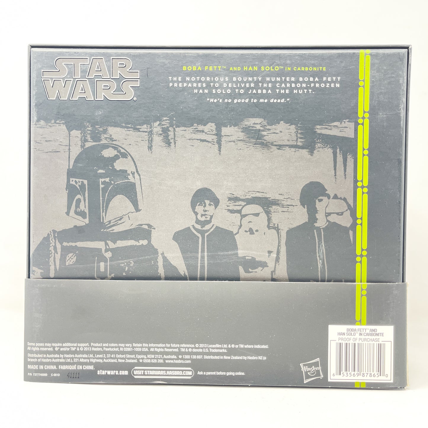 Boba Fett and Han Solo in Carbonite - SDCC 2013 Exclusive - Hasbro Black Series