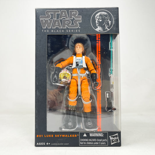 Luke Skywalker (X-Wing Pilot) #01 - Orange Line - Hasbro Black Series (2013)